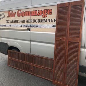 Photos décapage sur bois par aérogommage - Morbihan